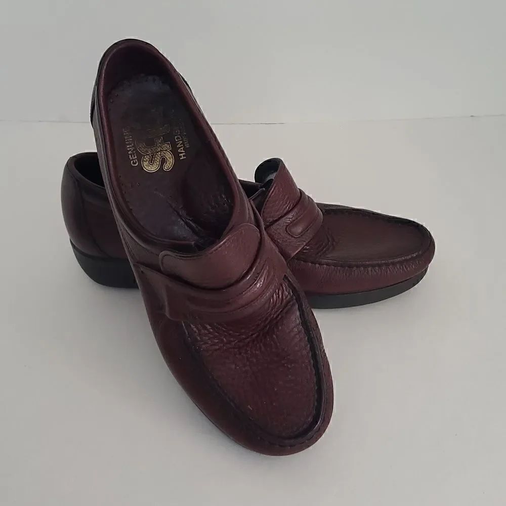 SAS Men's Alamo Leather Slip-On Loafers Burgundy Size 8 1/2M